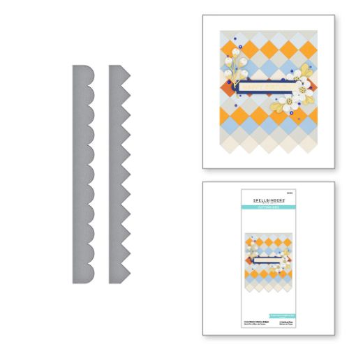 Spellbinders - Color Block Slimline Edges Etched Dies