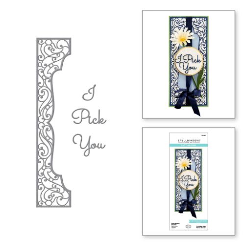 Spellbinders - Half Slimline Bracket Etched Dies by Becca Feeken