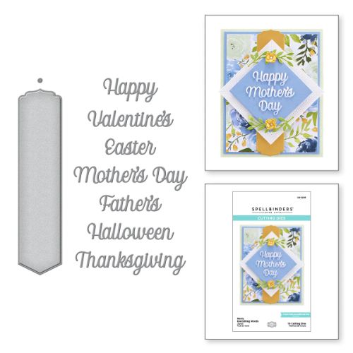Spellbinders - Merry Everything Words Etched Dies by Becca Feeken