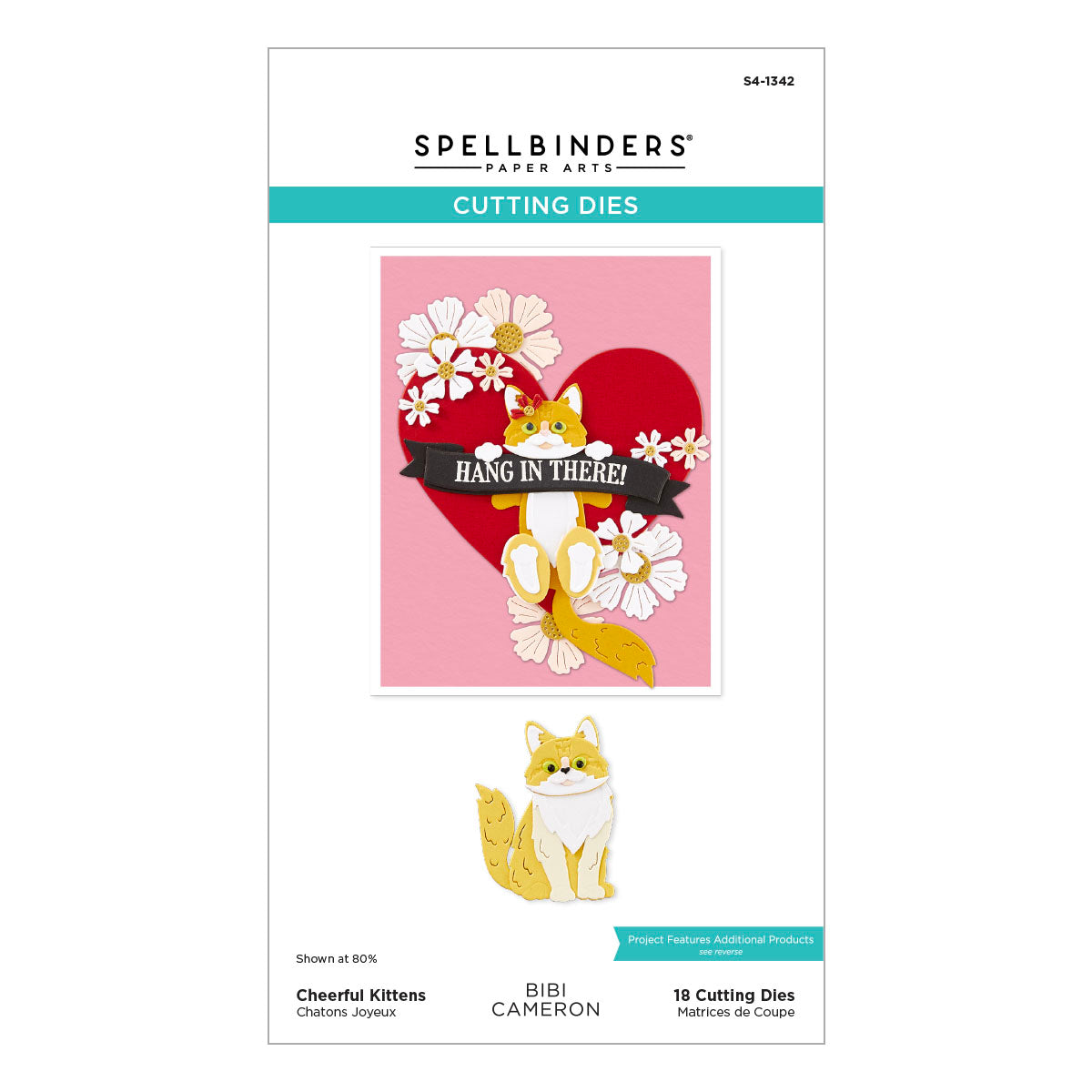 Spellbinders - Cheerful Kittens Etched Dies