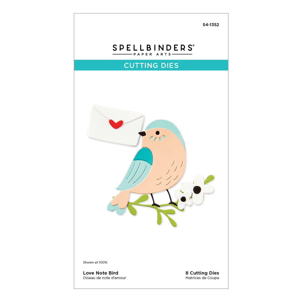 Spellbinders - Love Note Bird Etched Dies