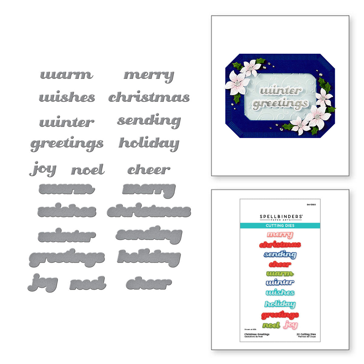 Spellbinders - Christmas Greetings Etched Dies