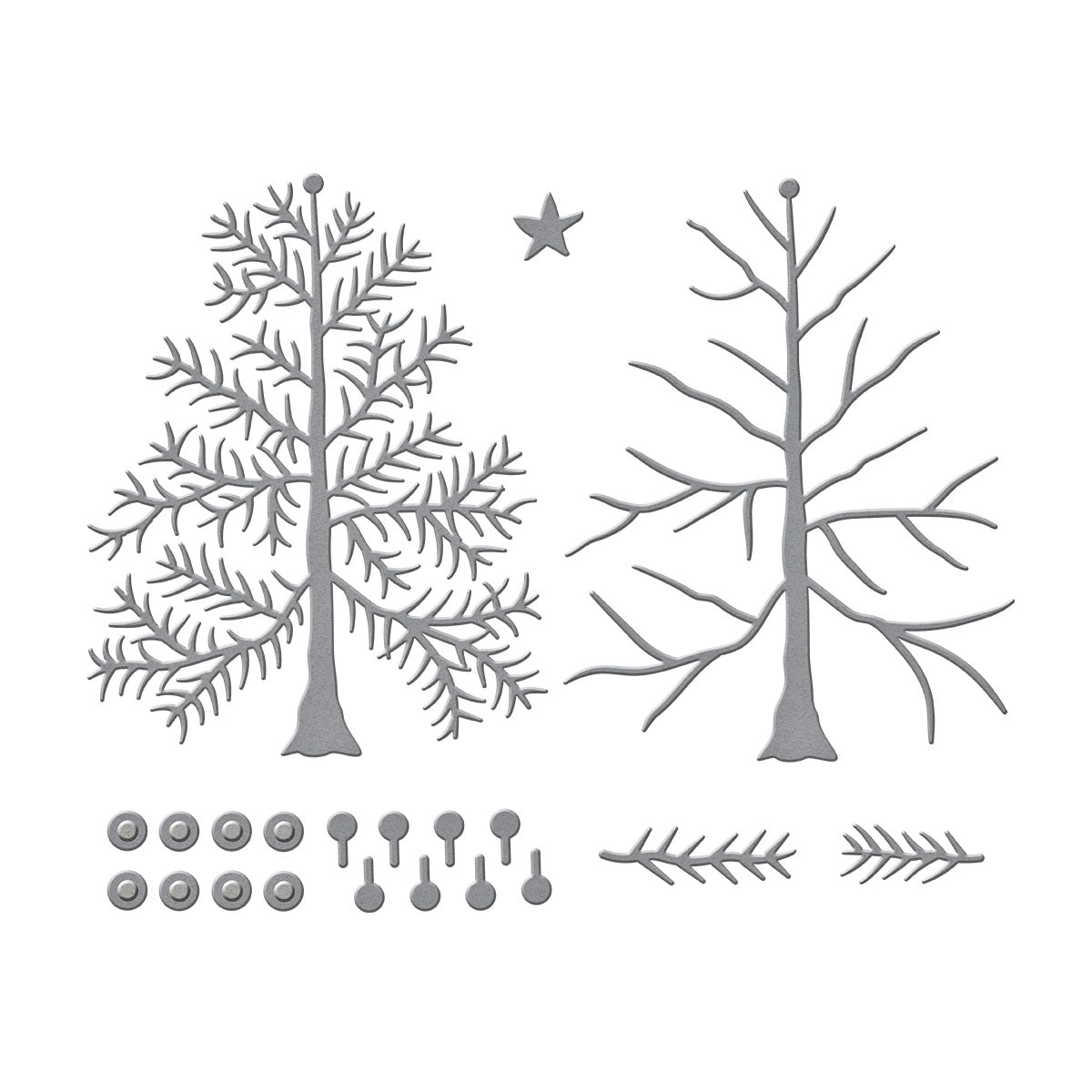 Spellbinders - Faux Embroidered Spruce Etched Dies