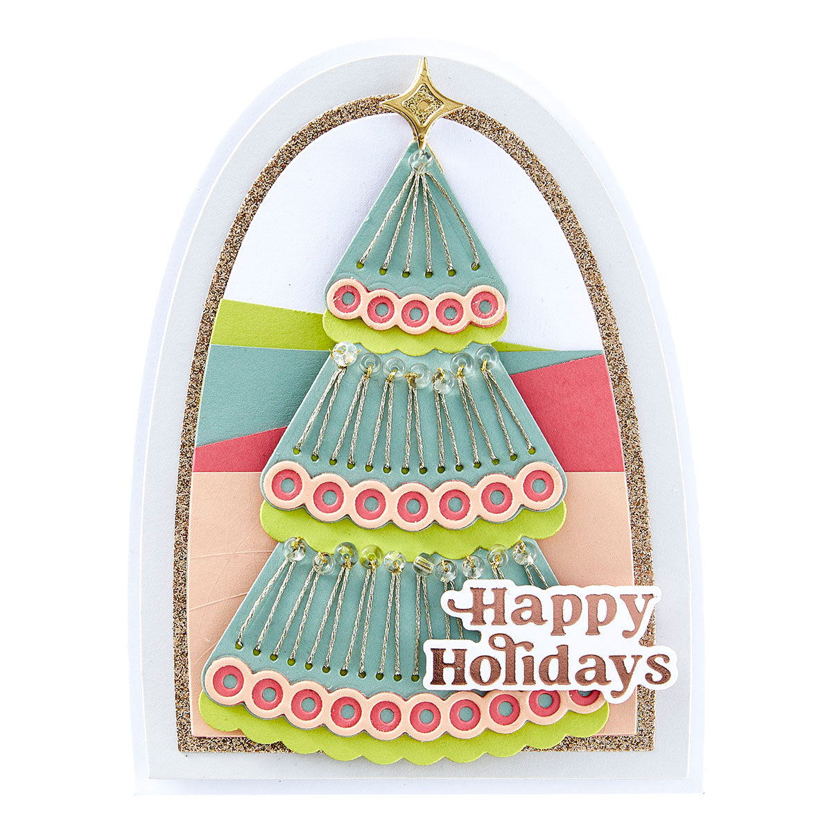 Spellbinders - Stitched Holiday Tree Etched Dies from the Stitched Bright Collection