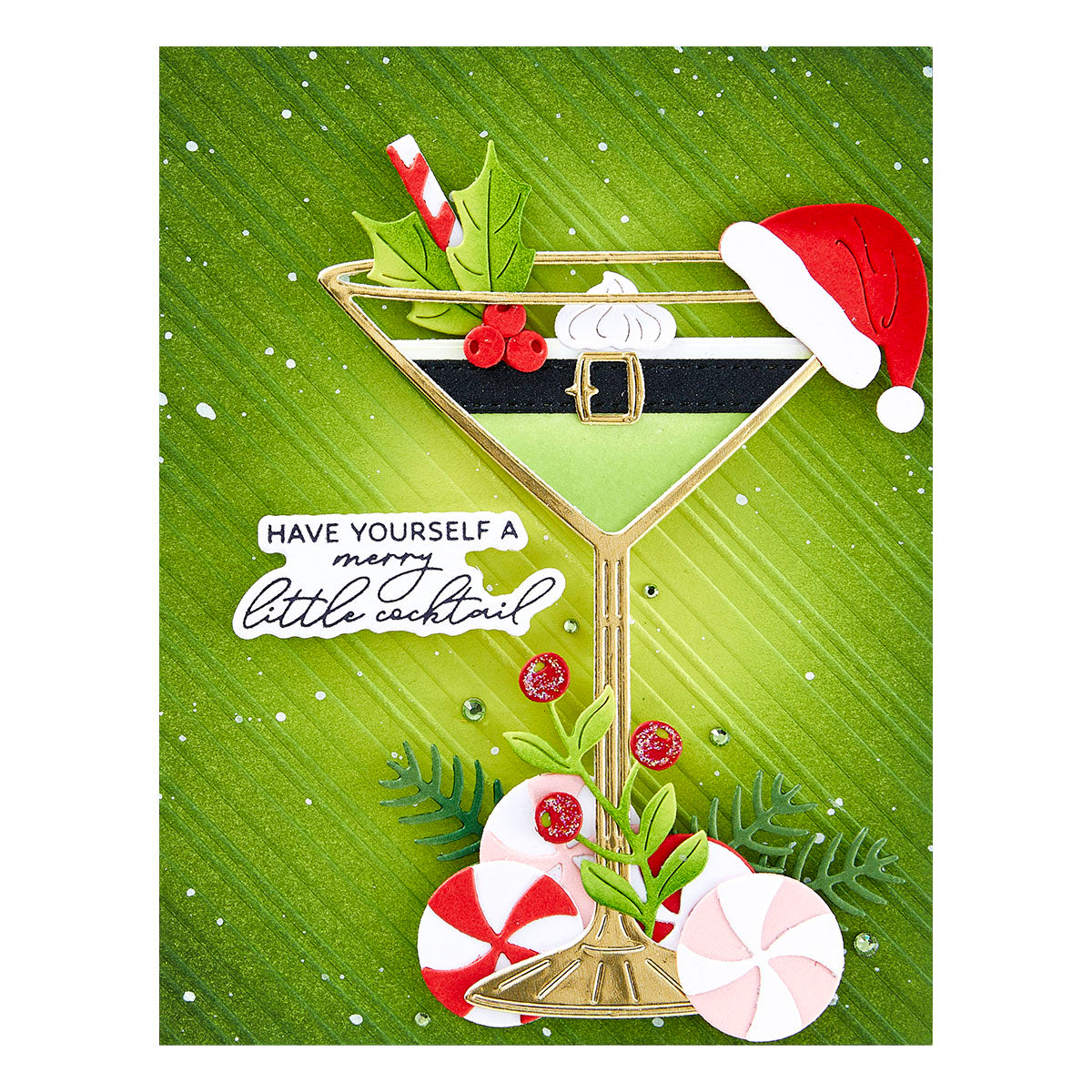 Spellbinders - Christmas Cocktails Etched Dies from the Happy Hour Collection