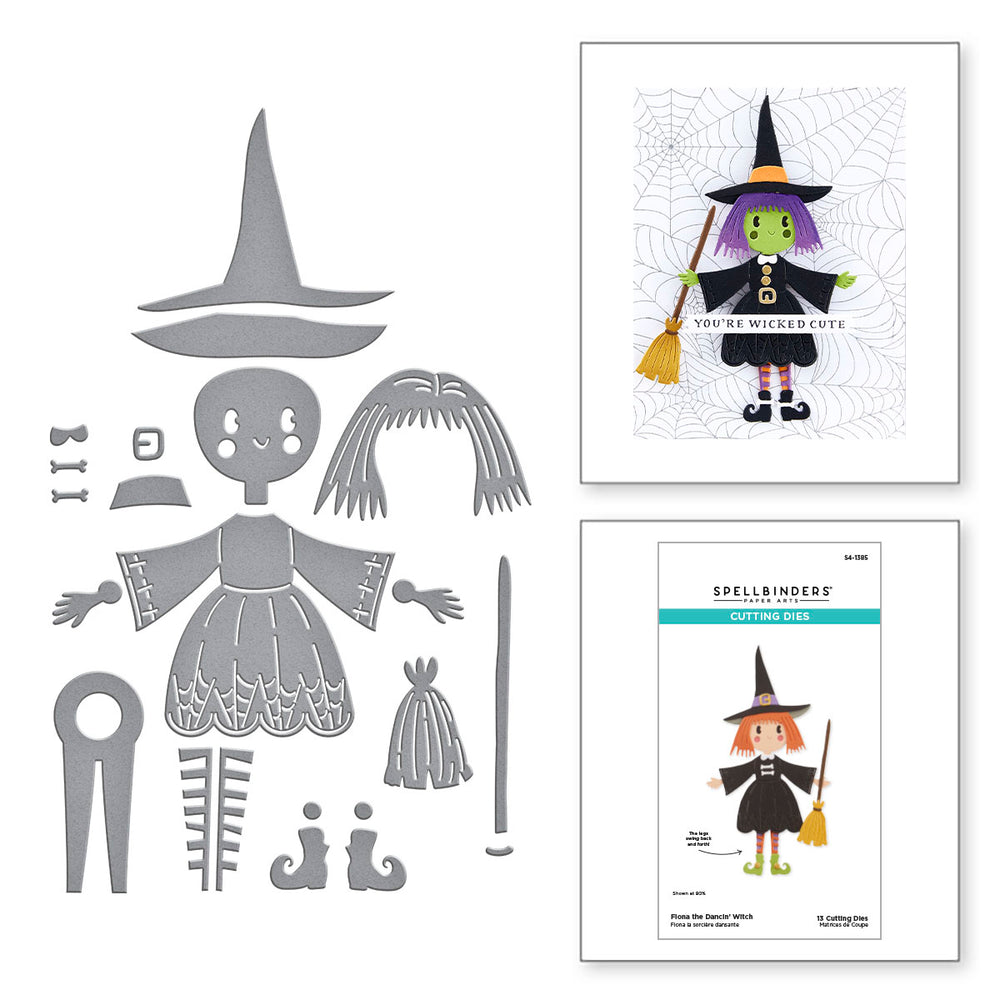 Spellbinders - Fiona the Dancin' Witch Etched Dies from the Happy Haunting Collection