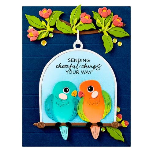 Spellbinders - Pretty Birds Etched Dies from the Cheerful Chirps Collection