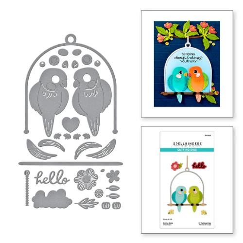 Spellbinders - Pretty Birds Etched Dies from the Cheerful Chirps Collection