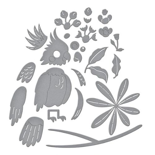 Spellbinders - Flying High Etched Dies from the Cheerful Chirps Collection