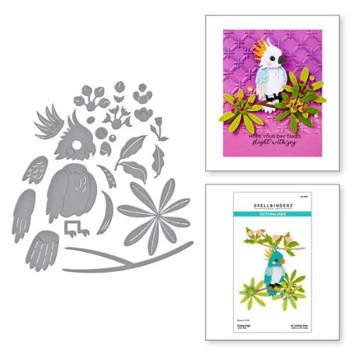 Spellbinders - Flying High Etched Dies from the Cheerful Chirps Collection