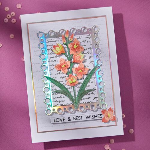 Spellbinders - Layered Gladiolus Etched Dies from the Wildflowers Collection by Lisa Horton
