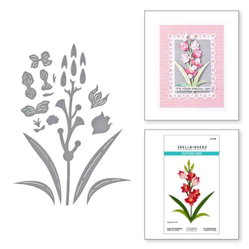 Spellbinders - Layered Gladiolus Etched Dies from the Wildflowers Collection by Lisa Horton