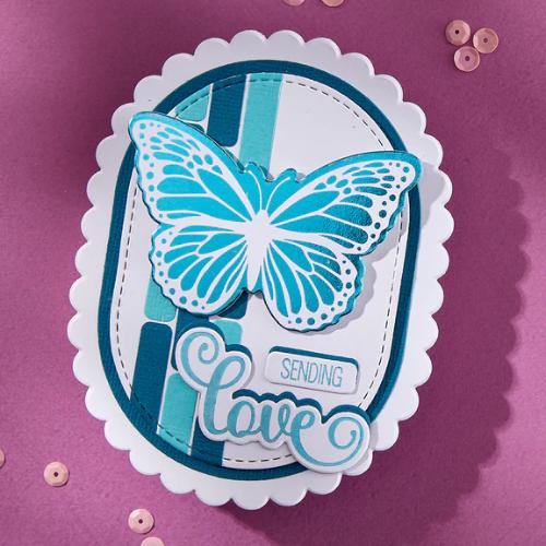 Spellbinders - Scallop and Stitched Edge Ovals Etched Dies from the Wildflowers Collection by Lisa Horton