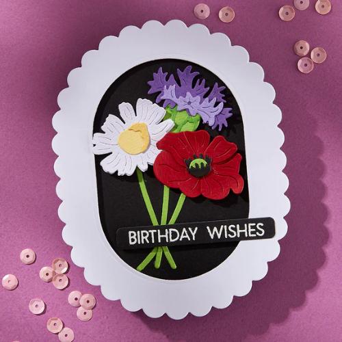 Spellbinders - Scallop and Stitched Edge Ovals Etched Dies from the Wildflowers Collection by Lisa Horton