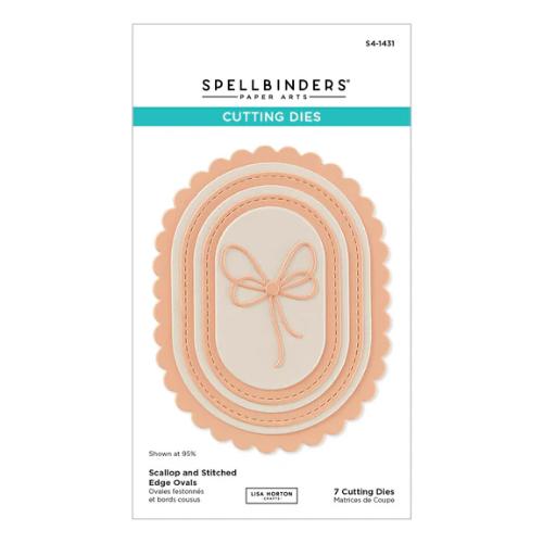 Spellbinders - Scallop and Stitched Edge Ovals Etched Dies from the Wildflowers Collection by Lisa Horton