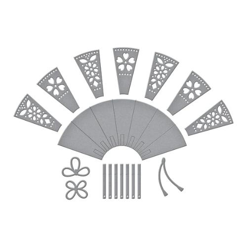 Spellbinders - Fan & Bow Etched Dies from the Spring in Kyoto Collection by Alex Syberia Designs