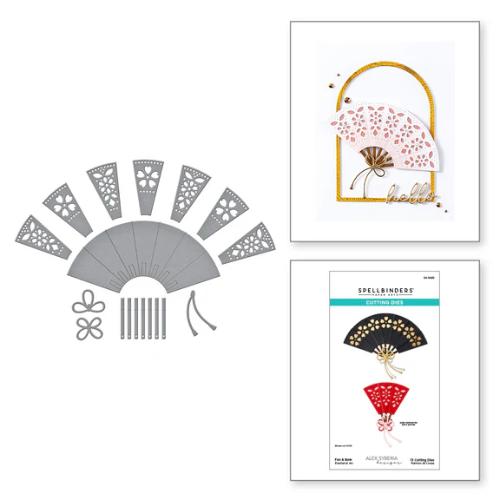 Spellbinders - Fan & Bow Etched Dies from the Spring in Kyoto Collection by Alex Syberia Designs
