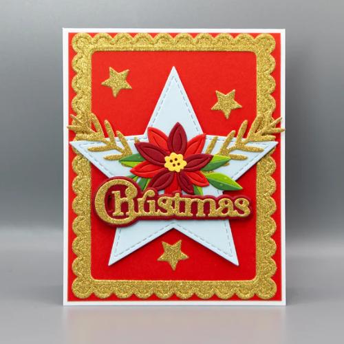 Spellbinders - Bow & Bell Scallop Frame Etched Dies from the All About Christmas Collection by Lisa Horton