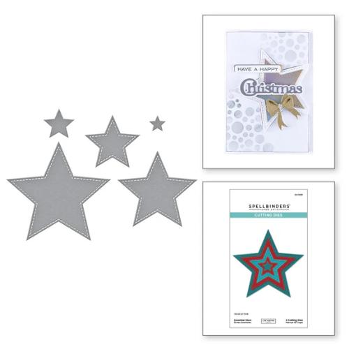 Spellbinders - Essential Stars Etched Dies from the All About Christmas Collection by Lisa Horton