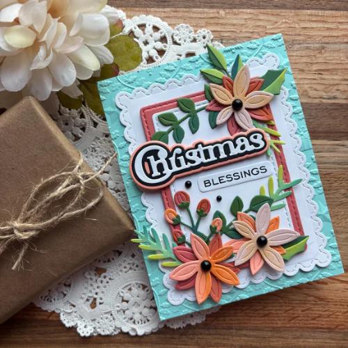 Spellbinders - Christmas Foliage Etched Dies from the All About Christmas Collection by Lisa Horton