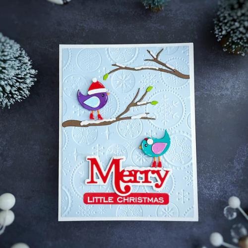 Spellbinders - Little Birdies Etched Dies from the All About Christmas Collection by Lisa Horton