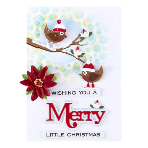 Spellbinders - Little Birdies Etched Dies from the All About Christmas Collection by Lisa Horton