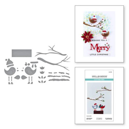 Spellbinders - Little Birdies Etched Dies from the All About Christmas Collection by Lisa Horton