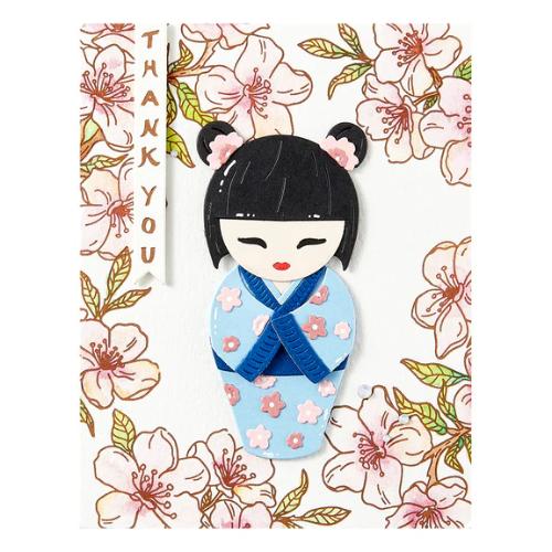 Spellbinders - Kokeshi Dolls Etched Dies from the Spring in Kyoto Collection by Alex Syberia Designs