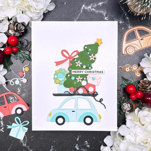 Spellbinders - Yuletide Ride Etched Dies from the Wonderland Collection