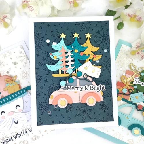 Spellbinders - Yuletide Ride Etched Dies from the Wonderland Collection