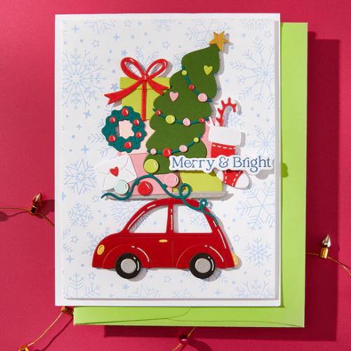 Spellbinders - Yuletide Ride Etched Dies from the Wonderland Collection