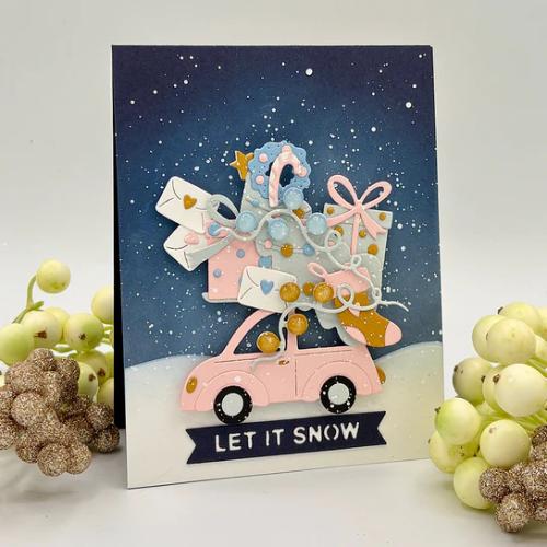 Spellbinders - Yuletide Ride Etched Dies from the Wonderland Collection