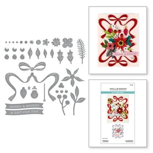 Spellbinders - Gifting Bow Etched Dies from the Merry Moments Collection