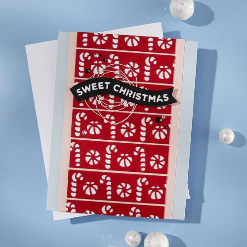 Spellbinders - Sweet Borders Etched Dies from the Candy Christmas Collection by Stamperia