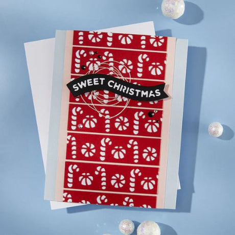 Spellbinders - Sweet Borders Etched Dies from the Candy Christmas Collection by Stamperia