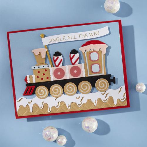 Spellbinders - Sweet Borders Etched Dies from the Candy Christmas Collection by Stamperia