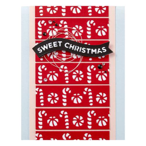 Spellbinders - Sweet Borders Etched Dies from the Candy Christmas Collection by Stamperia