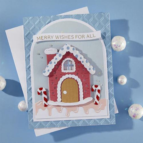 Spellbinders - Gingerbread House Etched Dies from the Candy Christmas Collection by Stamperia