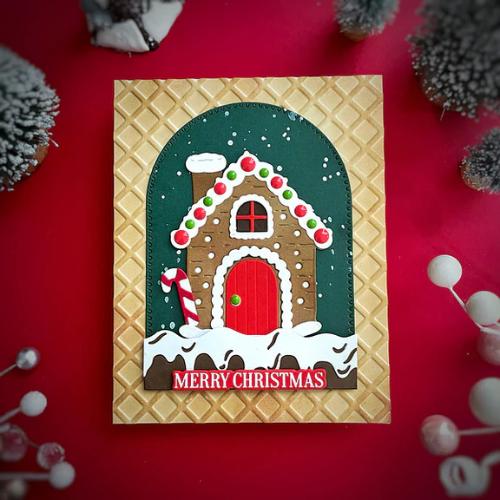 Spellbinders - Gingerbread House Etched Dies from the Candy Christmas Collection by Stamperia