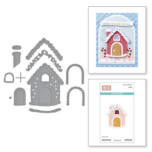 Spellbinders - Gingerbread House Etched Dies from the Candy Christmas Collection by Stamperia
