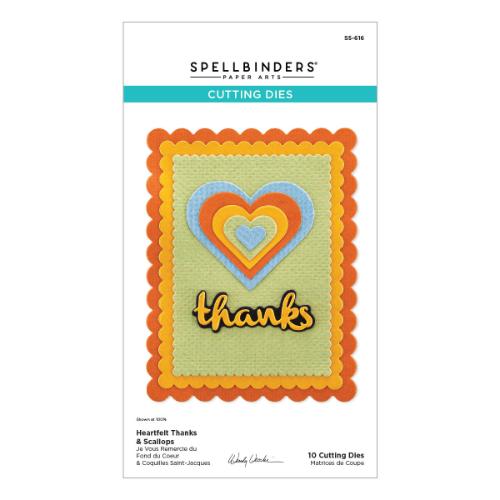 Spellbinders - Heartfelt Thanks & Scallops Etched Dies