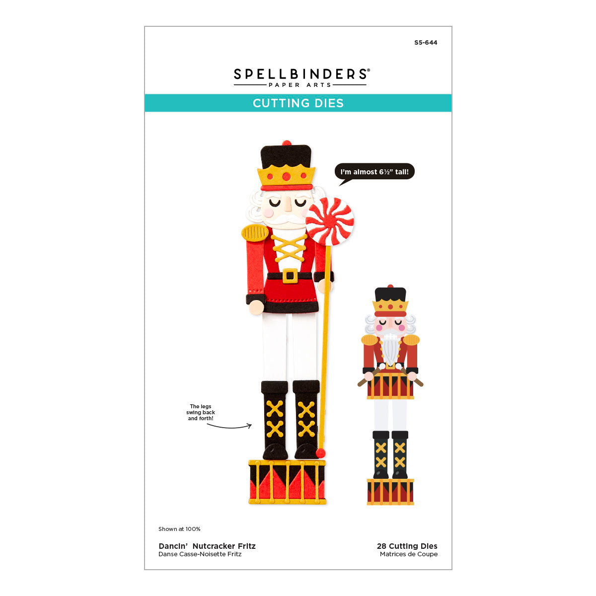 Spellbinders - Dancin' Nutcracker Fitz Etched Dies from the Dancin' Christmas Friends Collection