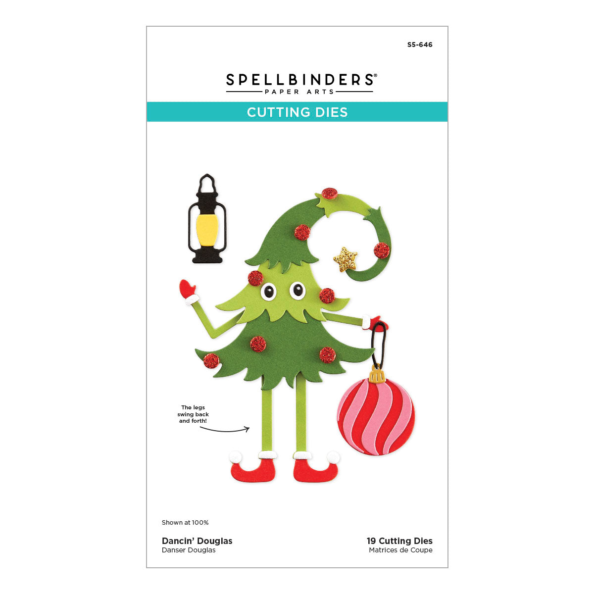 Spellbinders - Dancin' Douglas Etched Dies from the Dancin' Christmas Friends Collection