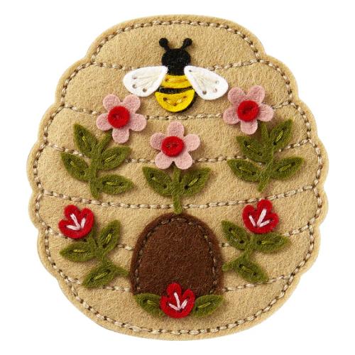 Spellbinders - Felt Floral Beehive Etched Dies from the Summer Felt Stitch & Create Collection by Nichol Spohr