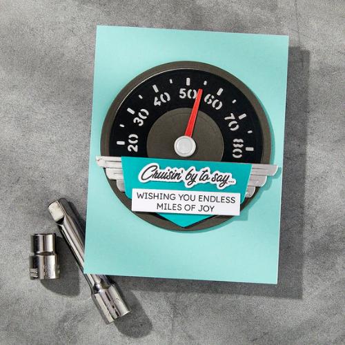 Spellbinders - Speedometer Etched Dies from the Classic Road Legends Collection by Mindy Eggen