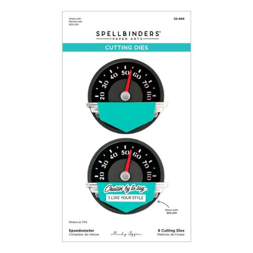 Spellbinders - Speedometer Etched Dies from the Classic Road Legends Collection by Mindy Eggen