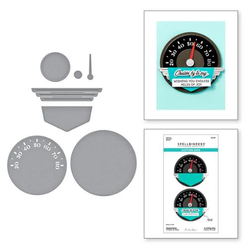 Spellbinders - Speedometer Etched Dies from the Classic Road Legends Collection by Mindy Eggen