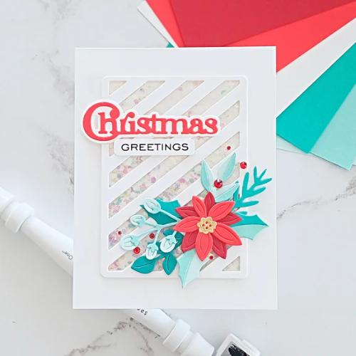 Spellbinders - Lots of Stripes Etched Dies from the All About Christmas Collection by Lisa Horton