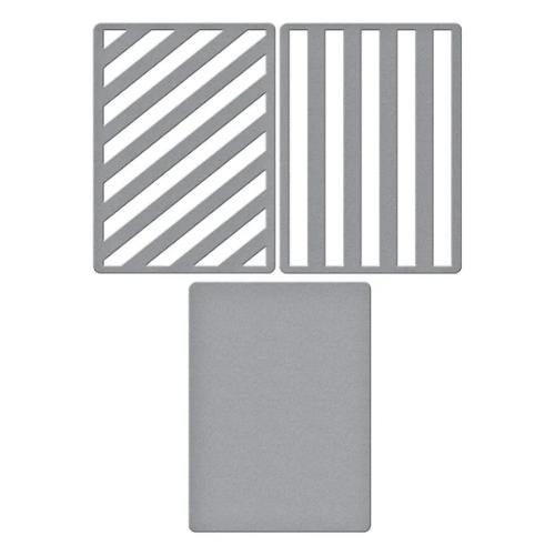 Spellbinders - Lots of Stripes Etched Dies from the All About Christmas Collection by Lisa Horton