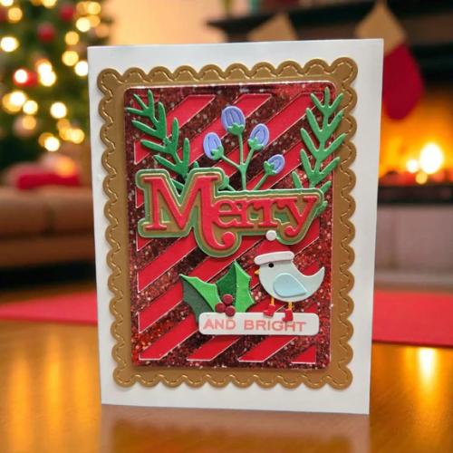 Spellbinders - Lots of Stripes Etched Dies from the All About Christmas Collection by Lisa Horton